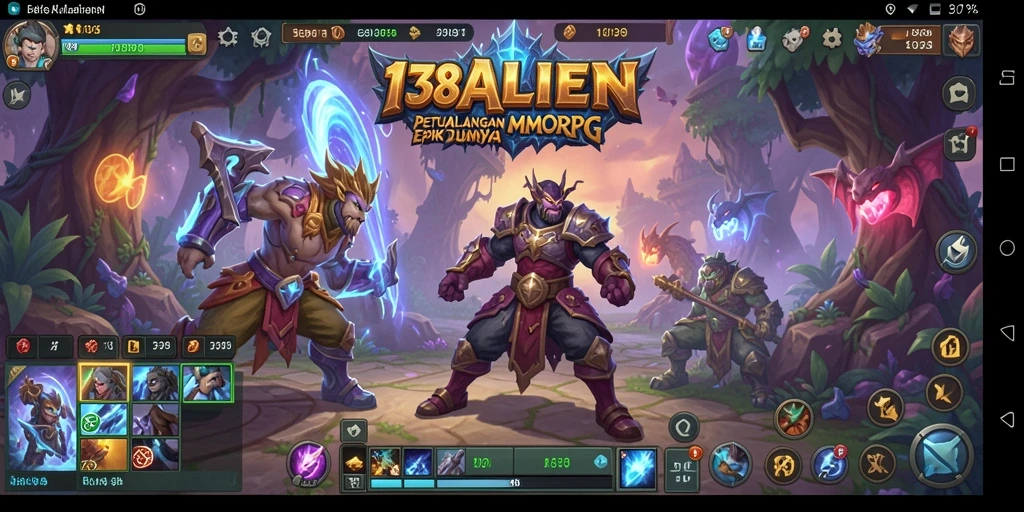 Screenshot dari gameplay 138ALIEN menampilkan pertarungan epik antar pemain.
