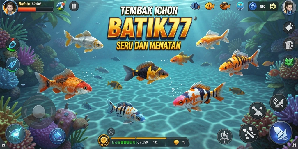 Screenshot gameplay BATIK77 yang menampilkan serunya berburu ikan.
