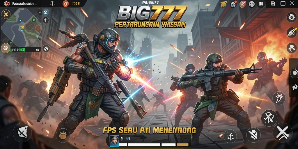 Tampilan gameplay seru dengan aksi tembak-menembak intens.