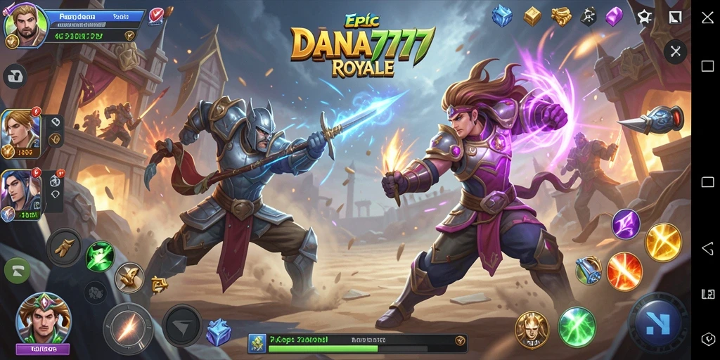 Tampilan menarik dari gameplay DANA777 yang menampilkan aksi Battle Royale.
