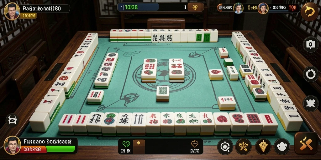 Gameplay menarik FO8 dengan desain Mahjong yang menawan.