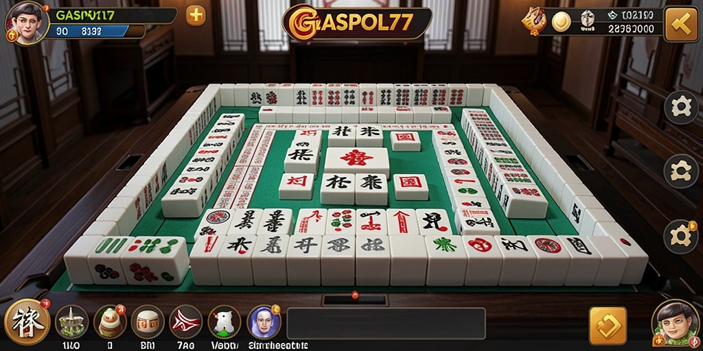 Tangkapan layar GASPOL77 menampilkan aksi permainan Mahjong yang seru.