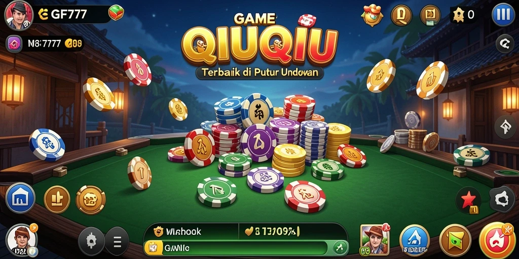Tampilan gameplay seru dari GF777 saat bermain QiuQiu.