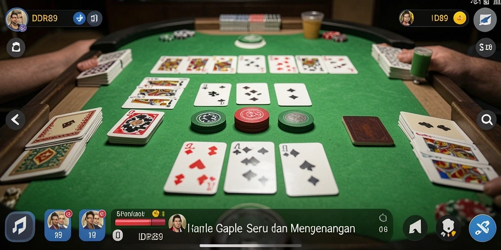 Gameplay seru Gaple dengan teman-teman dalam IDR89.