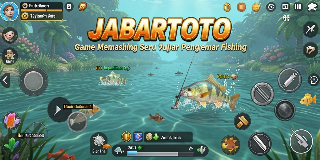 Tampilan seru dari gameplay JABARTOTO saat menangkap ikan.
