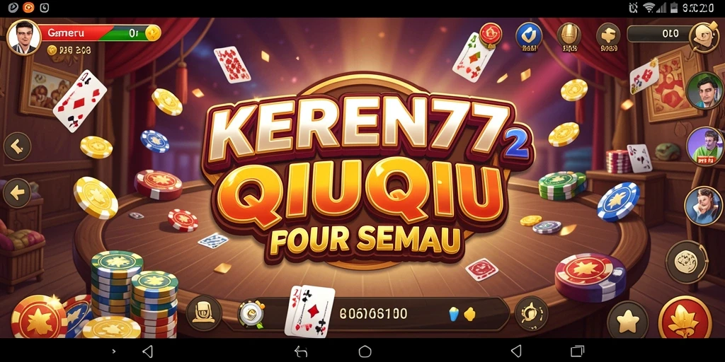 Tampilan gameplay QiuQiu yang seru di KEREN77.