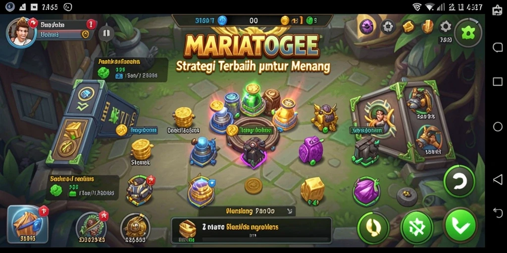 Tangkapan layar utama gameplay MARIATOGEL yang menunjukkan strategi dalam aksi.