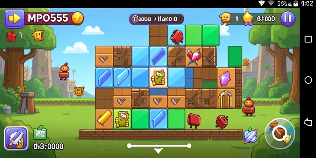 Screenshot utama MPO555 menampilkan gameplay Puzzle yang seru dan menantang.