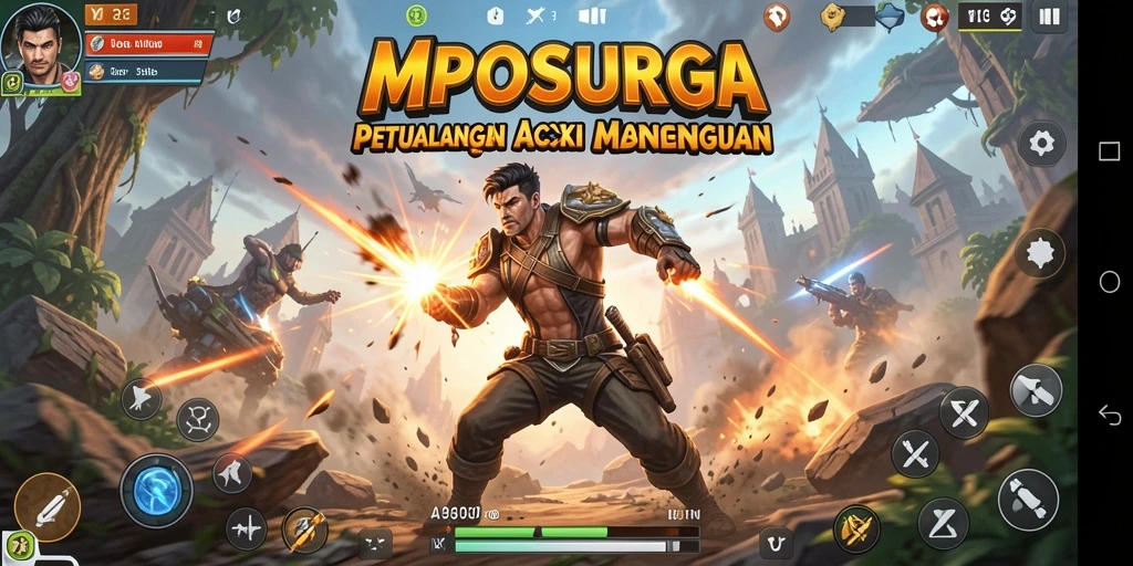 Tampilan gameplay seru dari MPOSURGA yang penuh aksi.