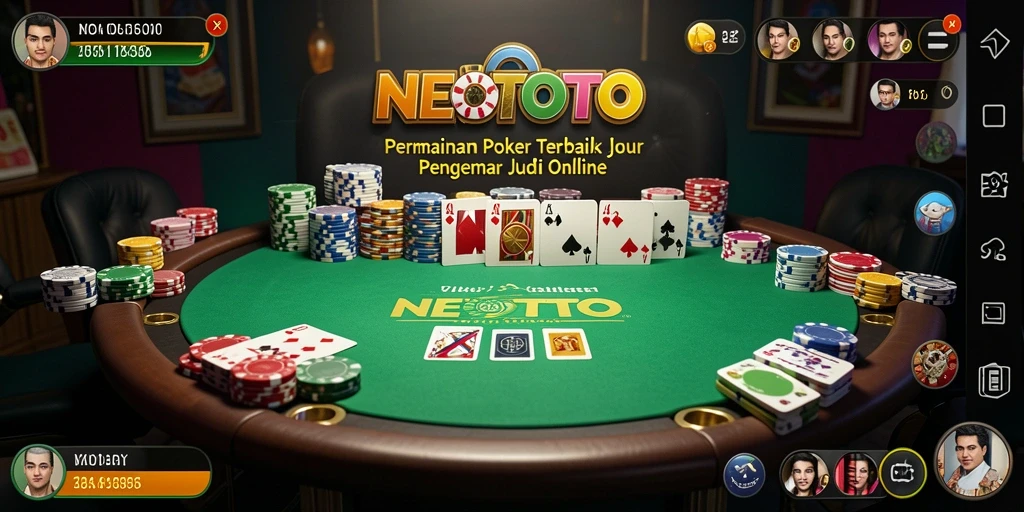 Tampilan gameplay seru dalam NEOTOTO yang menampilkan aksi Poker.