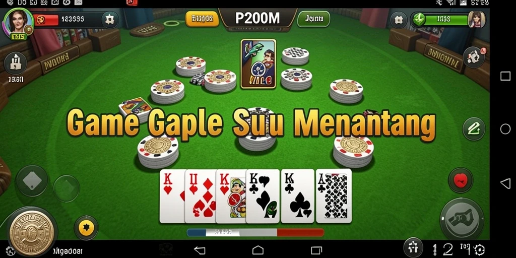 Tampilan gameplay seru dari P200M saat bermain Gaple online.