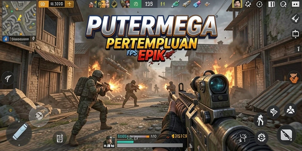 Gameplay PUTERMEGA yang intens dan mendebarkan saat bertempur.