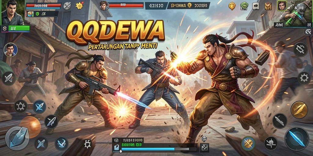 Tampilan aksi mendebarkan dalam gameplay QQDEWA yang penuh tantangan.