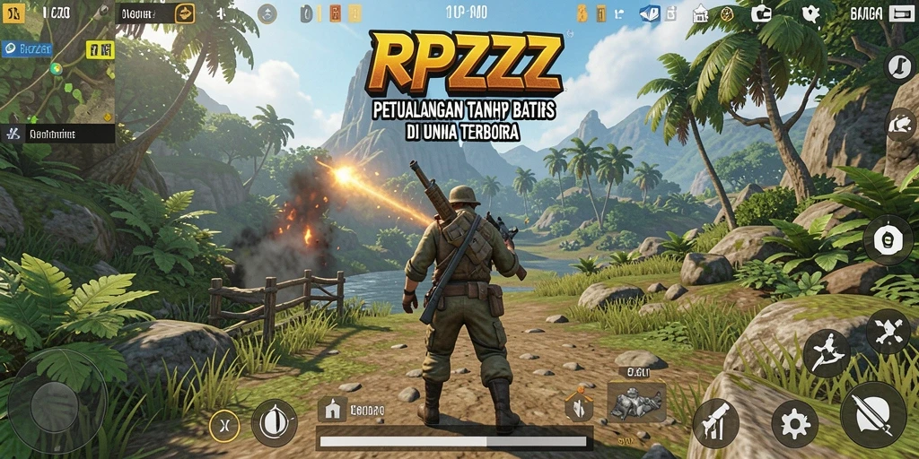 Tampilan menarik dari gameplay di dunia terbuka RPZZZ.