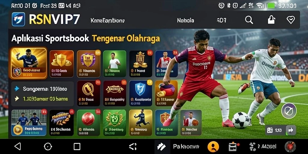 Screenshot RSNVIP7 menampilkan antarmuka taruhan olahraga yang menarik.