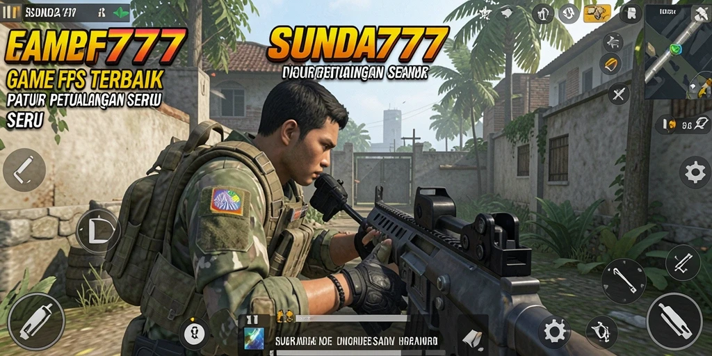 Screenshot SUNDA777 menampilkan aksi pertempuran mendebarkan dalam mode FPS.