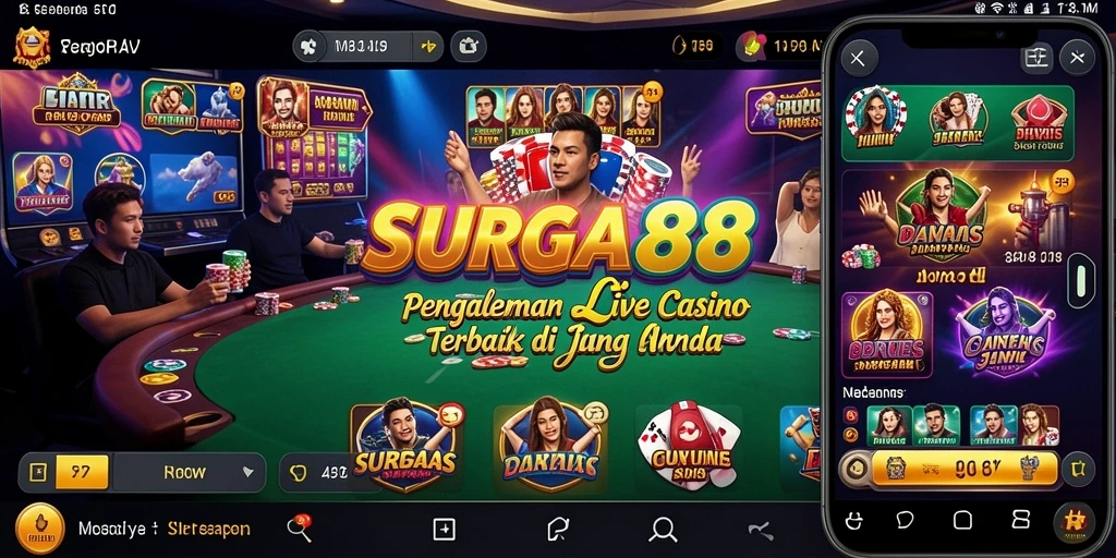 Gameplay menarik SURGA88 dengan dealer langsung dalam aksi.