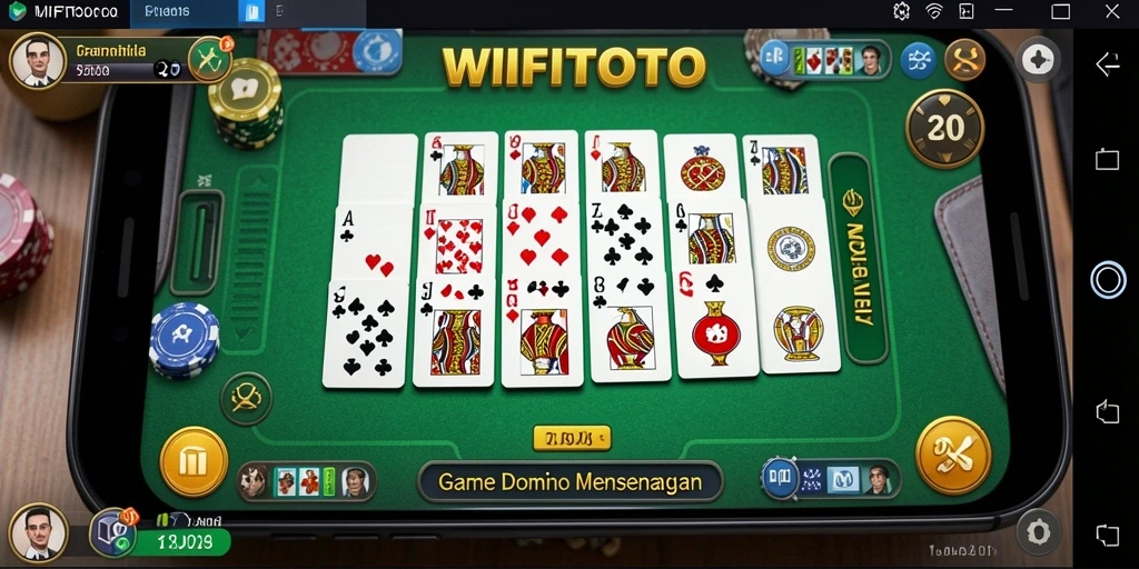 Tampilan gameplay seru dengan kartu Domino di WIFITOTO.